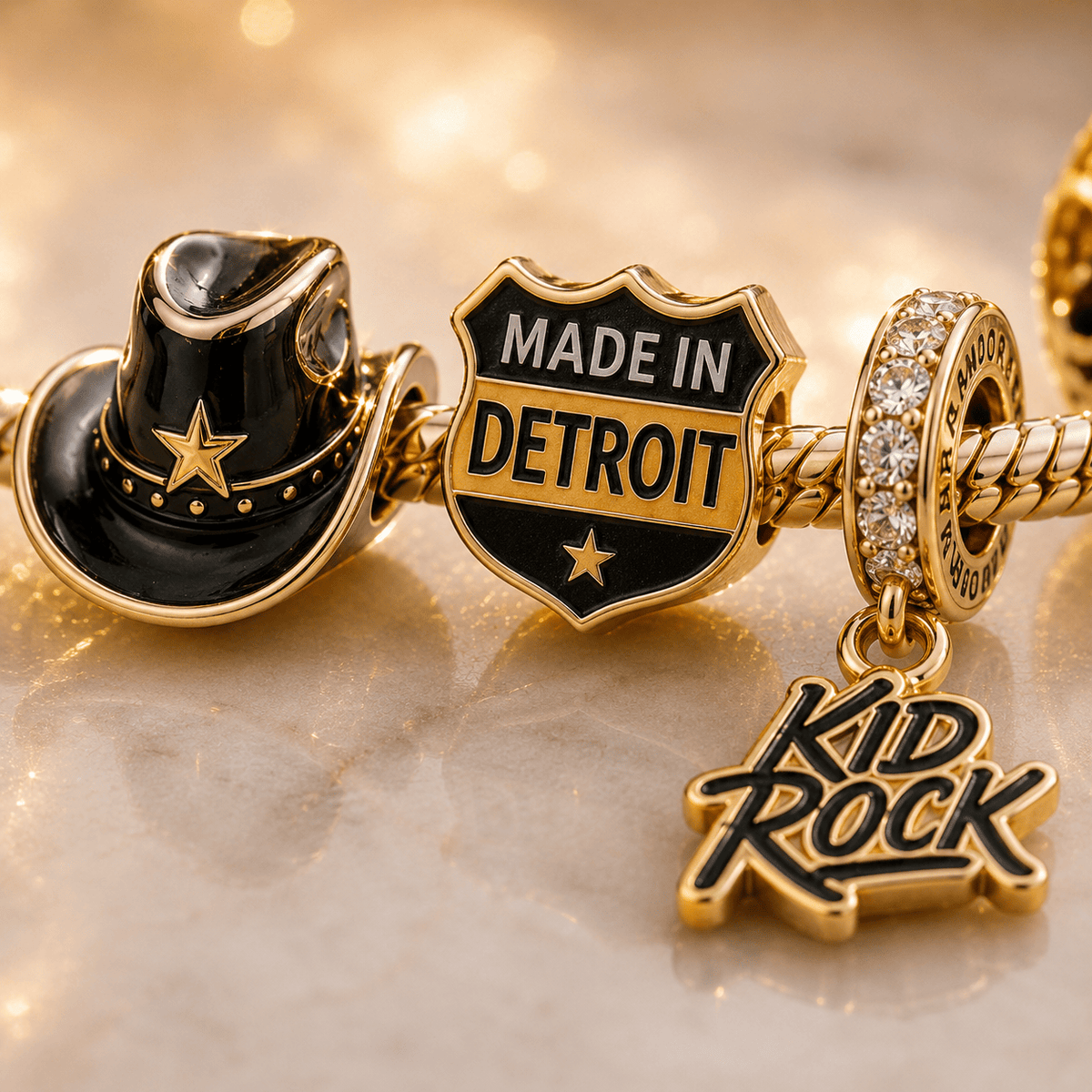KRK Gold Charm Bracelet Set VTH