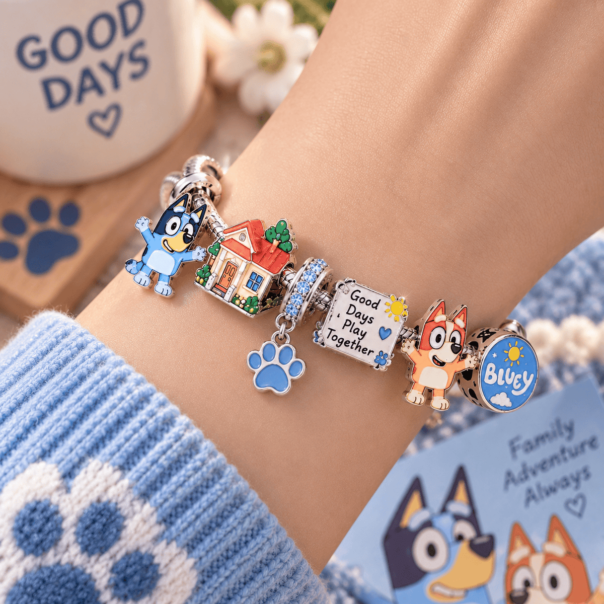BLU Sliver Charm Bracelet Set PTT