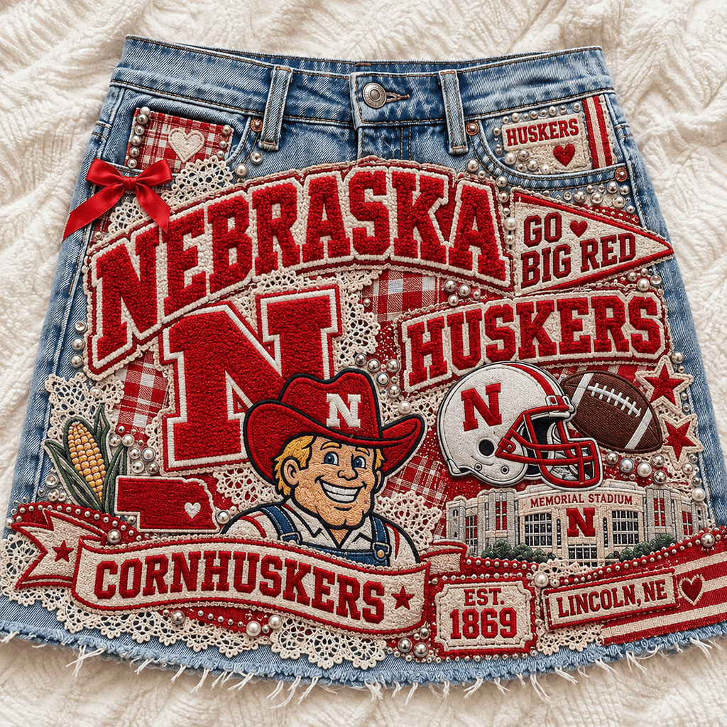 NCH Embellished Denim Skirt NTKO