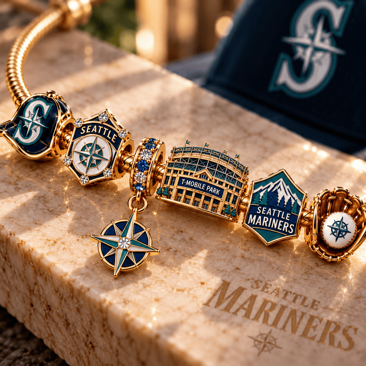 STMR Gold Charm Bracelet Set NHVH