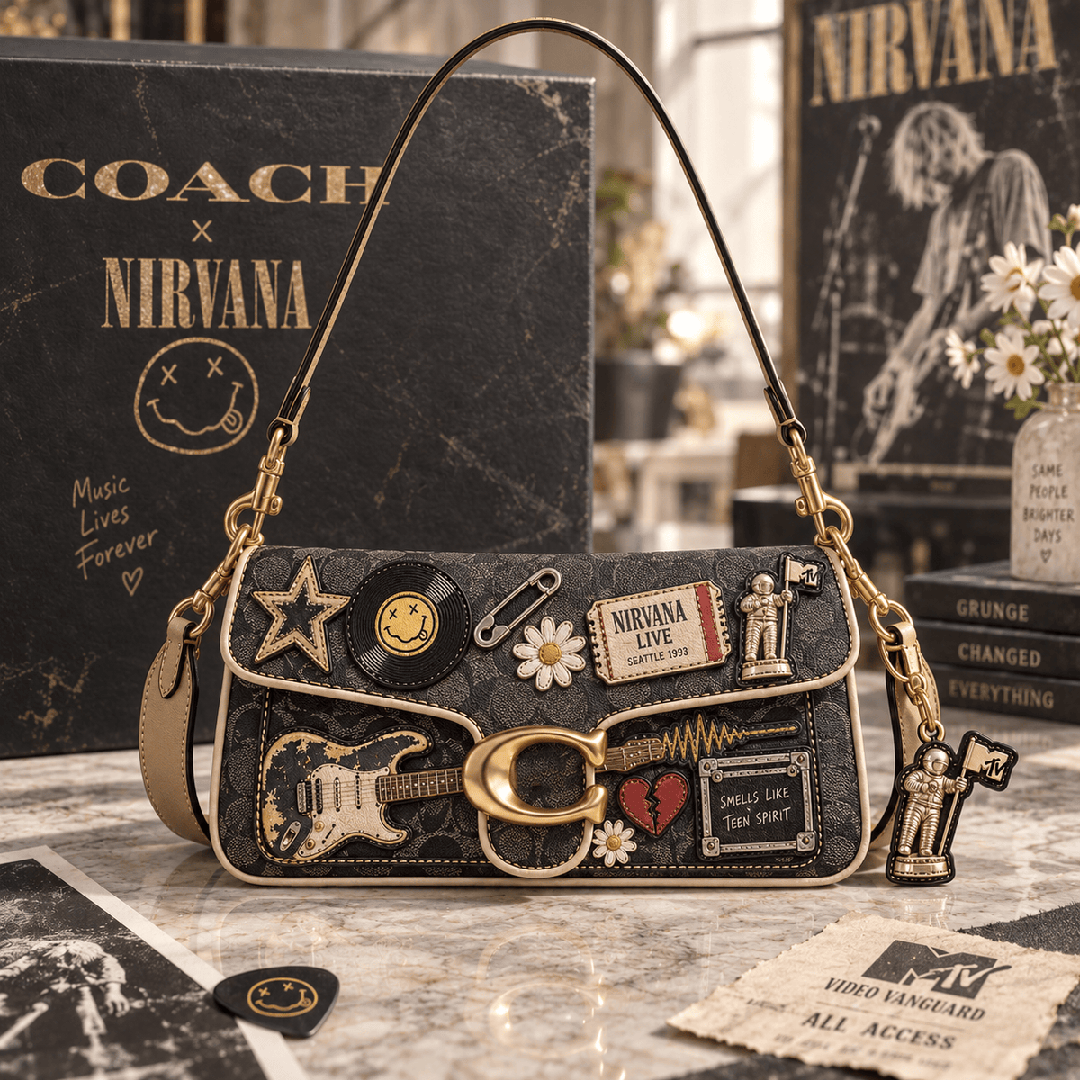Premium NVN Coach Shoulder Cross With Charm NPL
