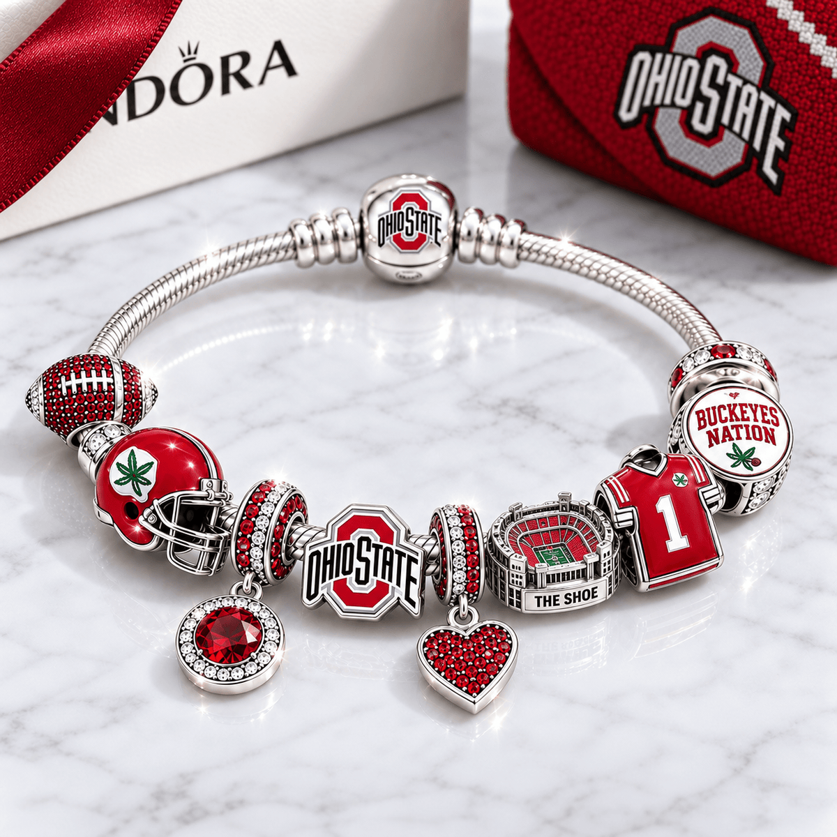 OSB Silver Charm Bracelet Set BMD