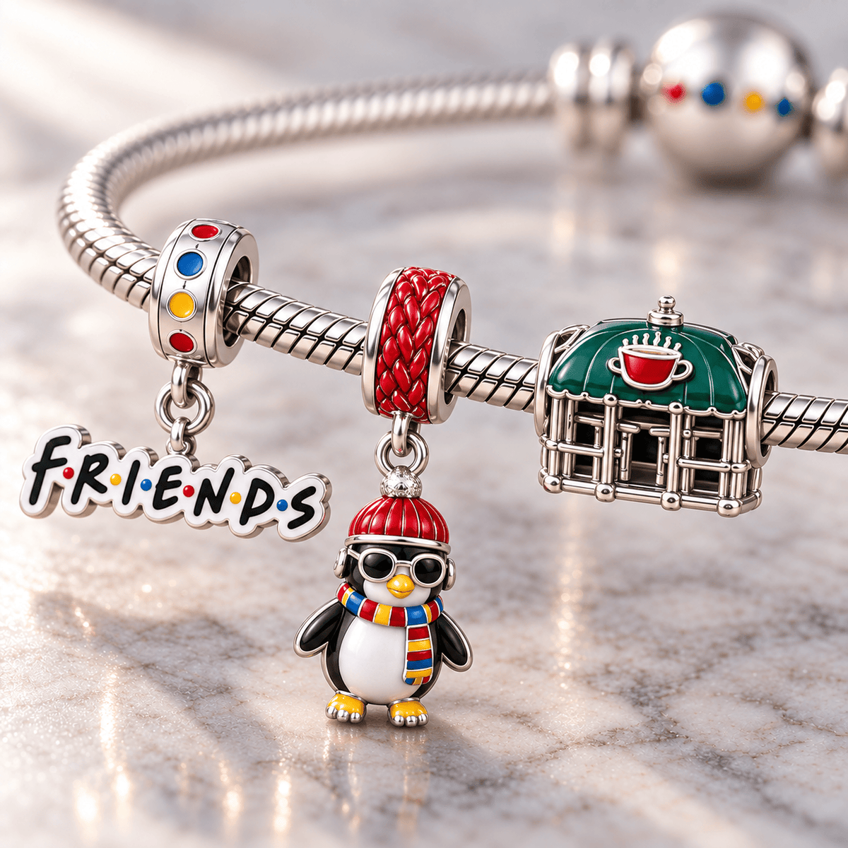 FRS Silver Charm Bracelet Set HQH