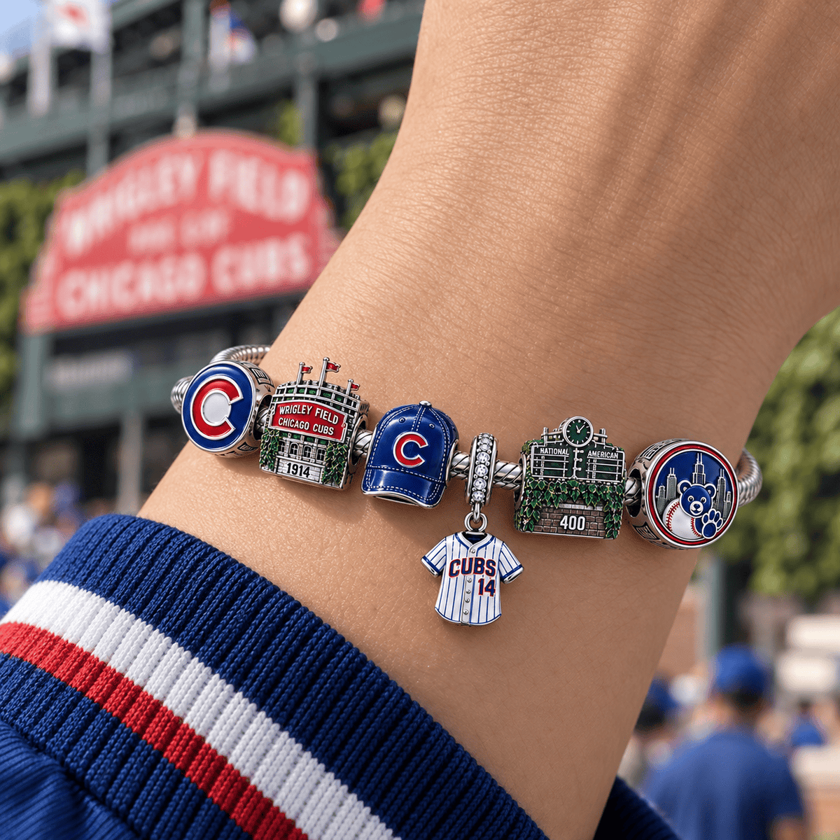 CCC Silver Charm Bracelet Set PTT