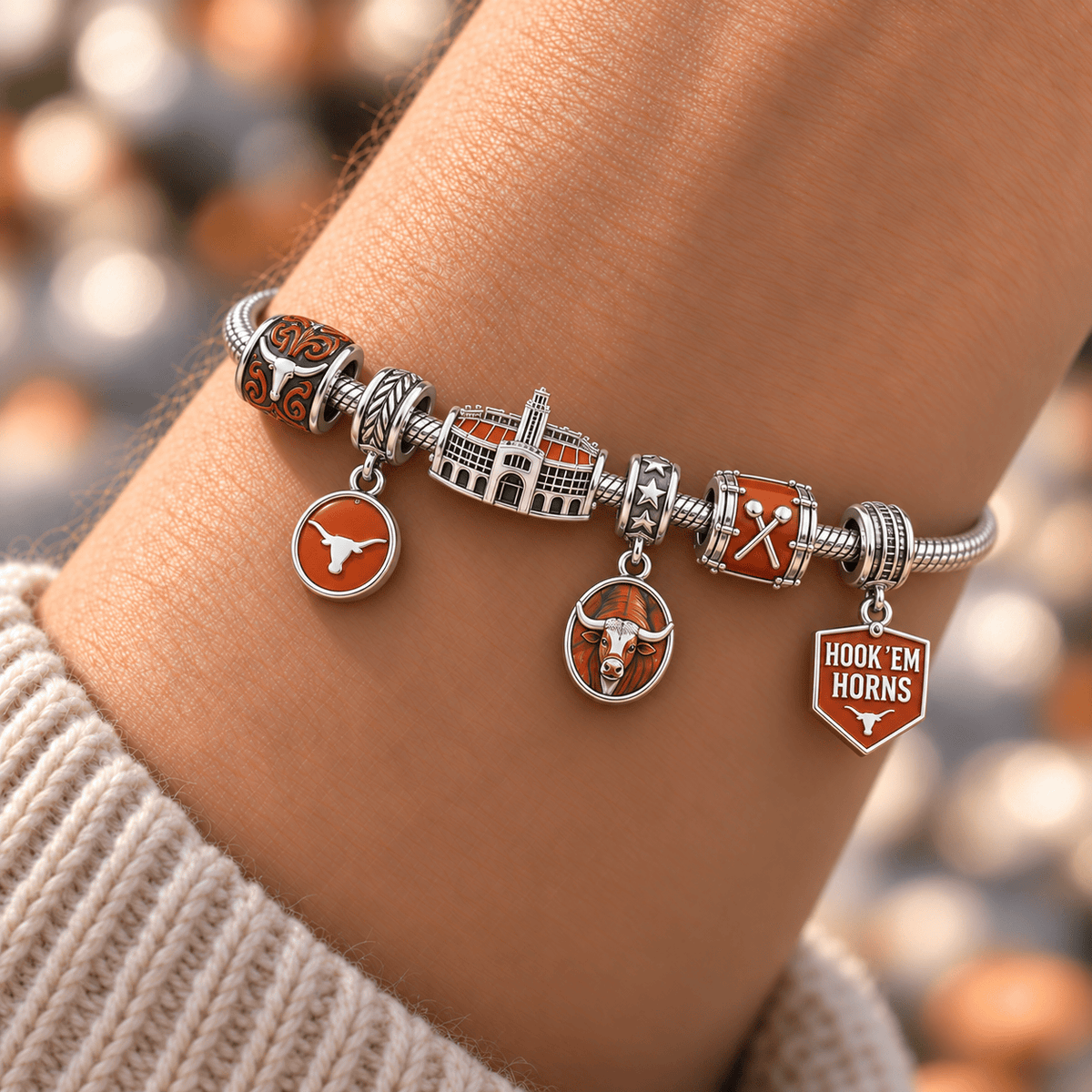 TLS Silver Charm Bracelet Set HQH
